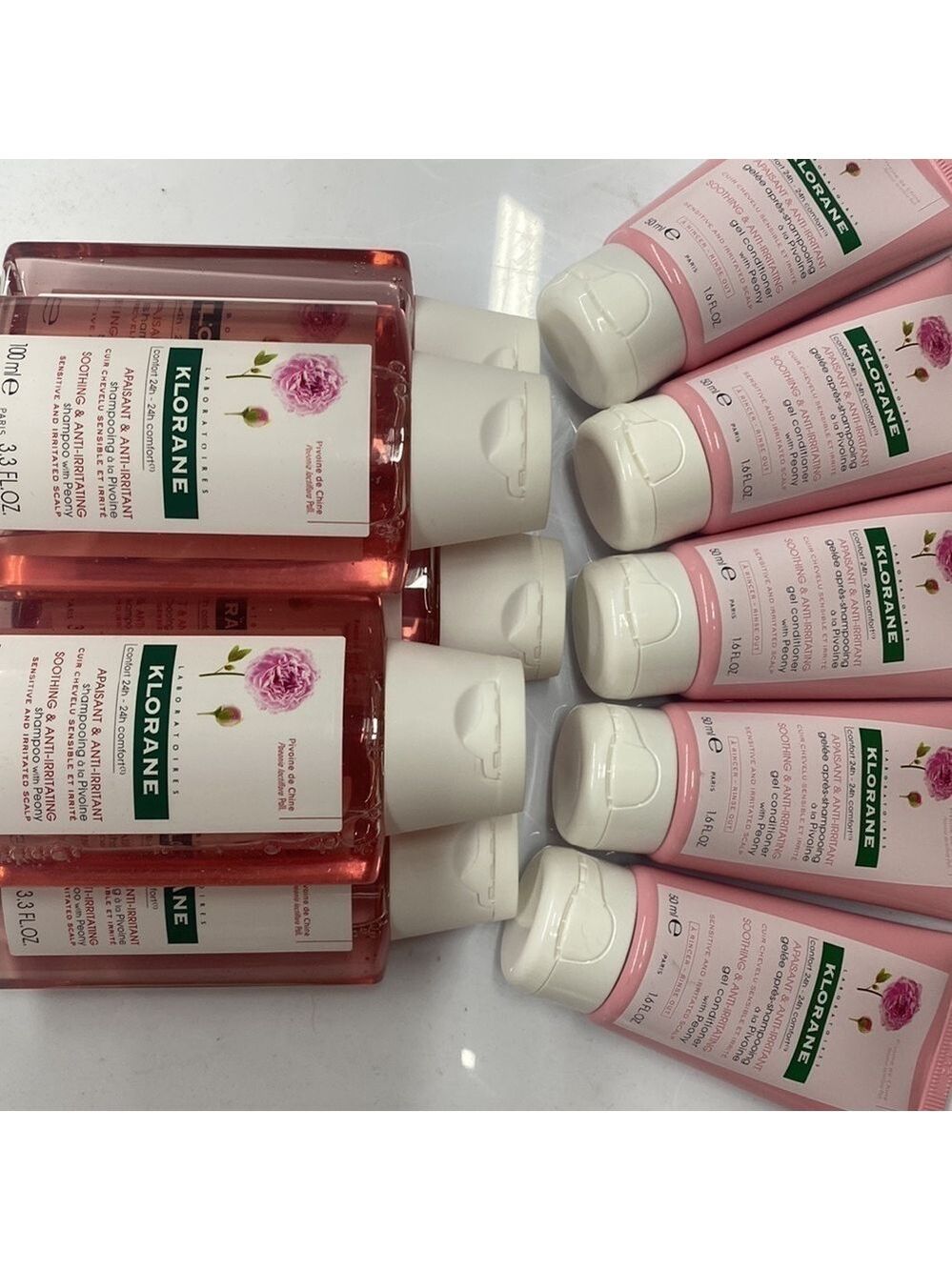 10 pack - 5 Klorane Shampoo and 5 Conditioner with aprons for sensitive skin.New - Picture 2 of 2